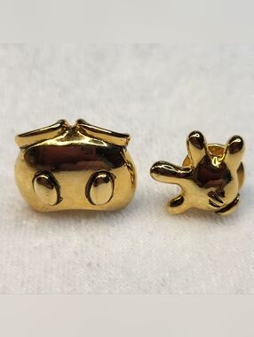 Vintage Mickey Mouse Gold-plated Shorts and Gloved Hand Scatter Pins
